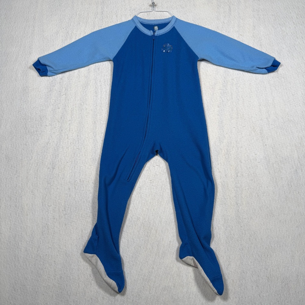 Gerber Boys Blue Fleece Footed Sleeper Pajamas Cement Mixer Truck 4T